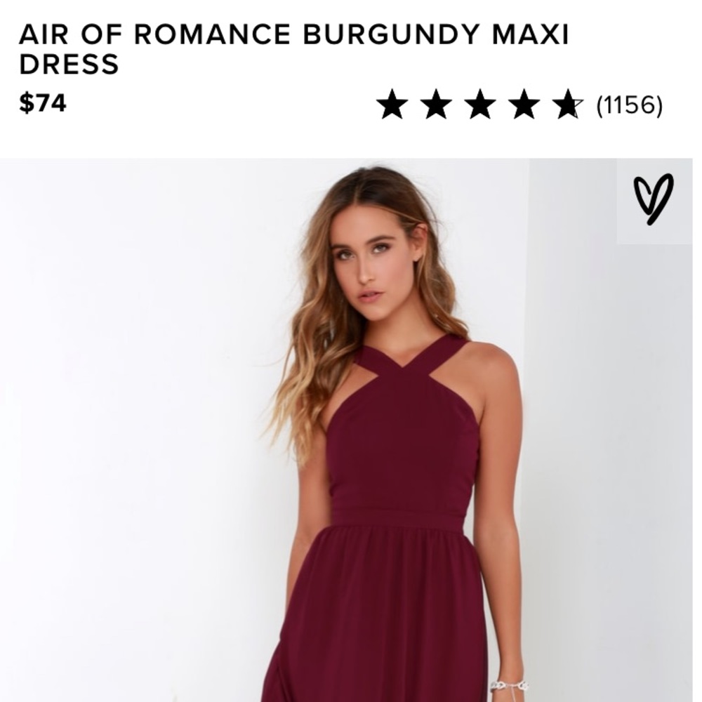 Lulu’s Air of Romance Burgundy Maxi Dress